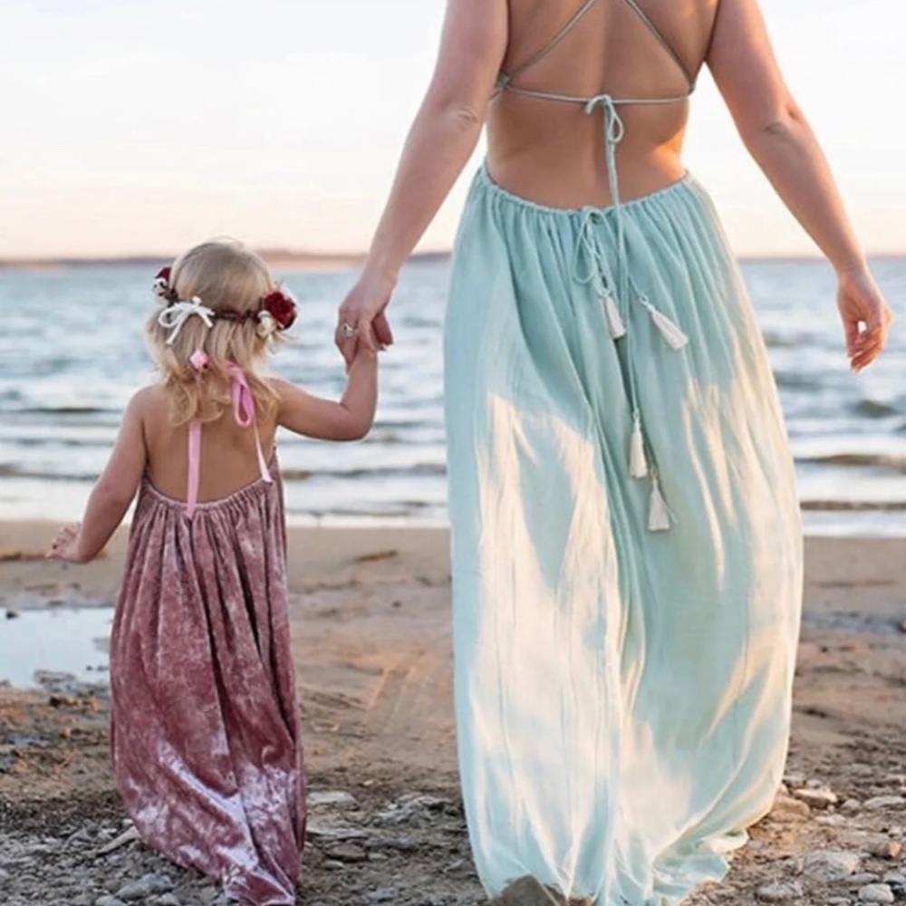 LAST ONE -blush velour maxi dress
